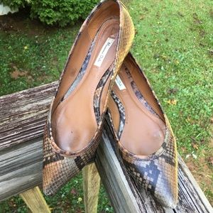 Zara Massimo Dutti Leather Pointy Flats